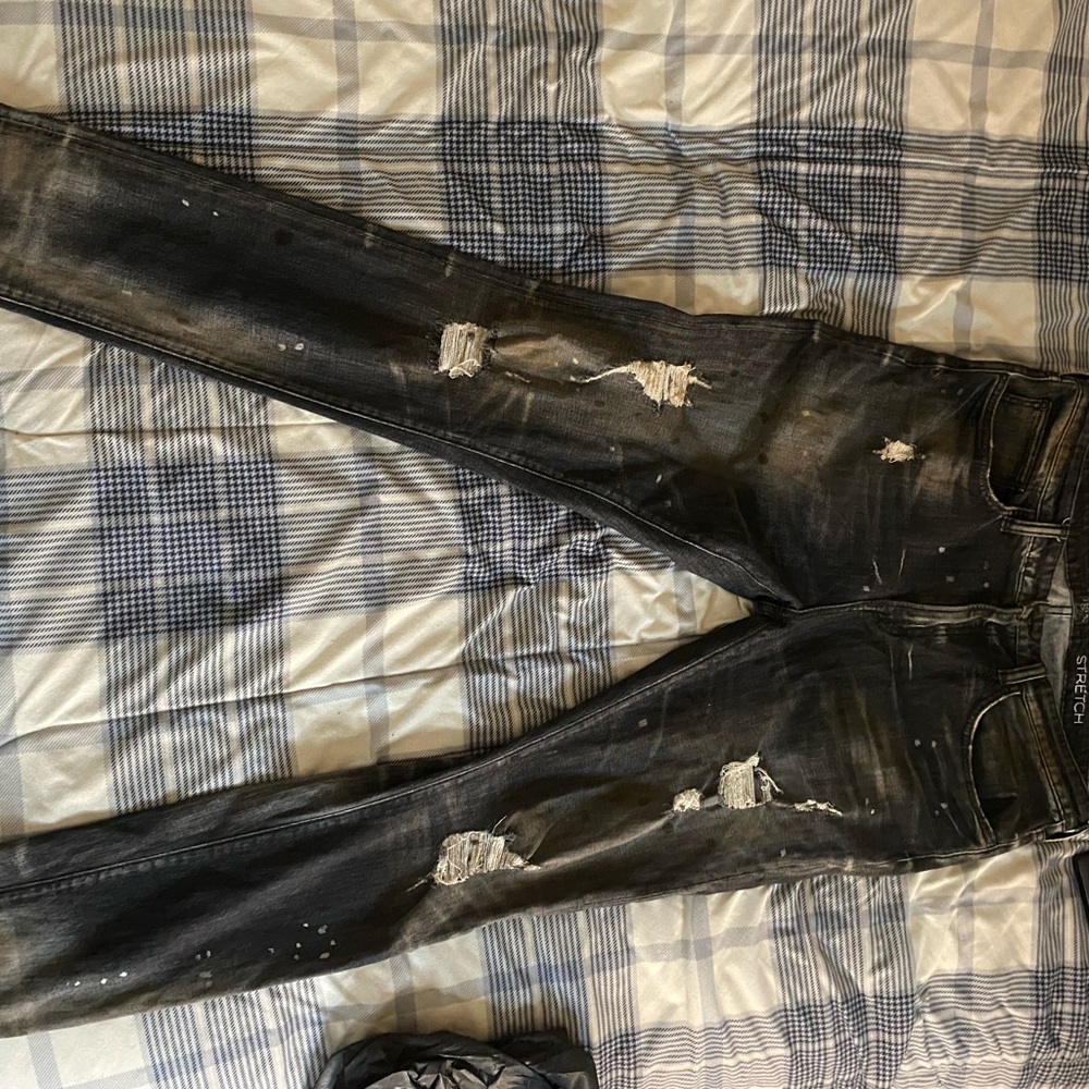 PRPS Men's Black Ripped Jeans